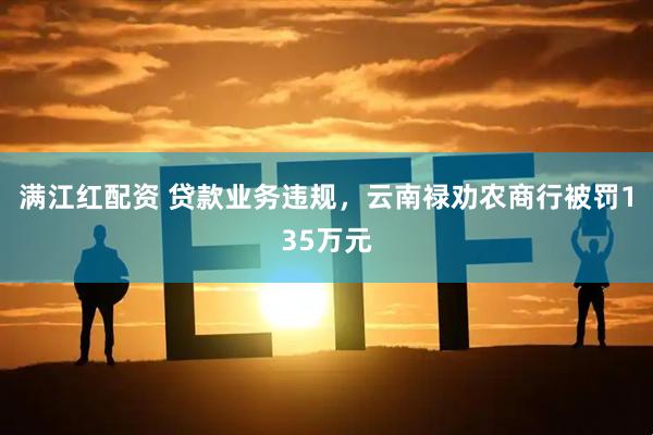 满江红配资 贷款业务违规，云南禄劝农商行被罚135万元